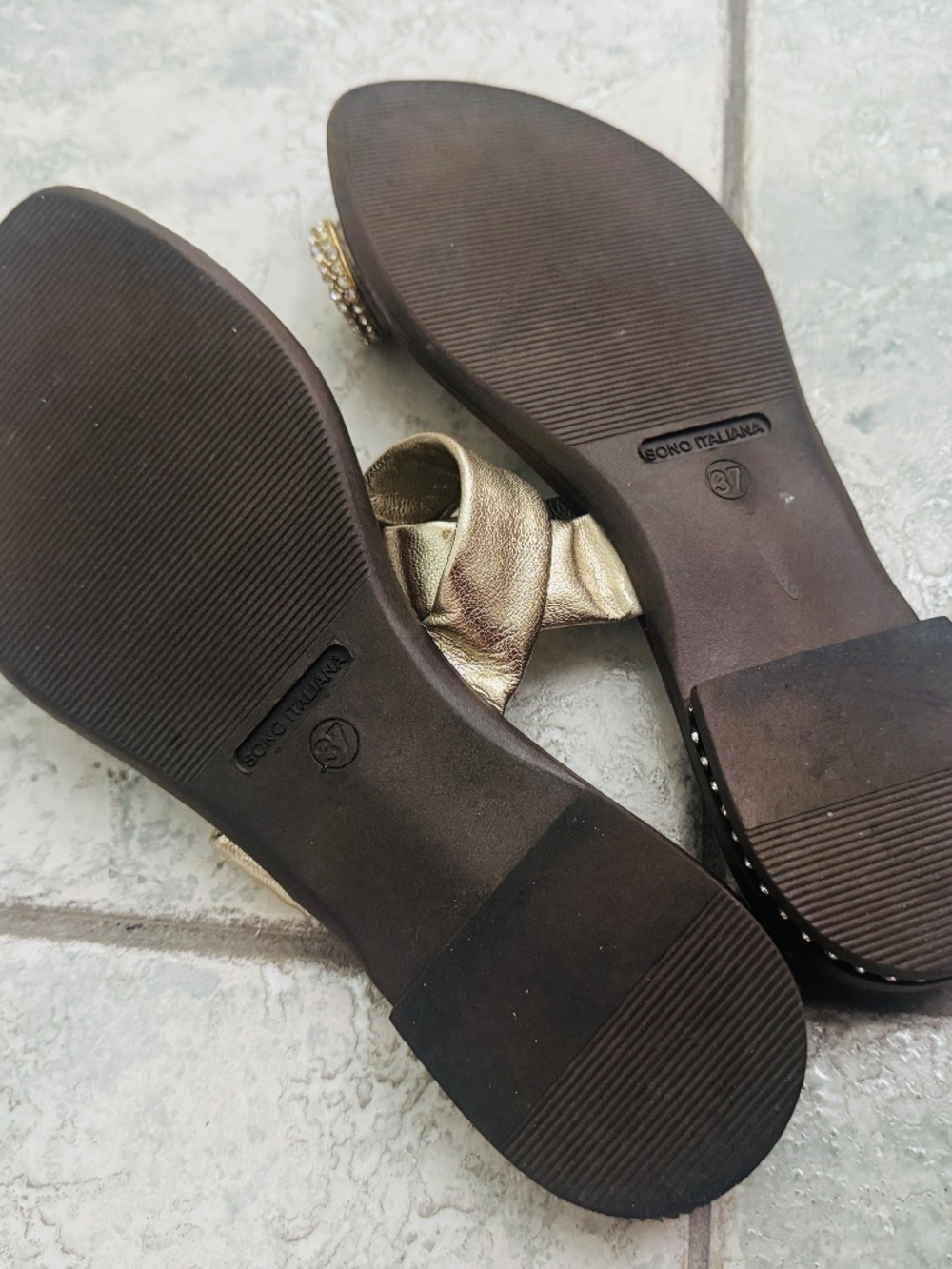 Bravo Browns - Preloved Leather Sandals, Made in Italy, Size 37 - Picture 3 of 5